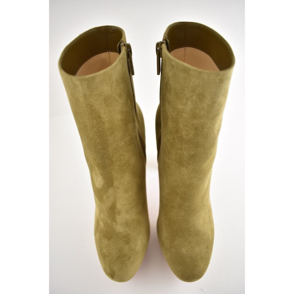 Christian Louboutin Loo Booty 130 Bronzo Brown Platform Heel Ankle Boot 38.5 - Picture 11 of 16
